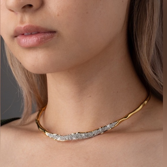 ALEXIS BITTAR Solanales Gold Crystal Skinny Collar - Picture 7 of 10